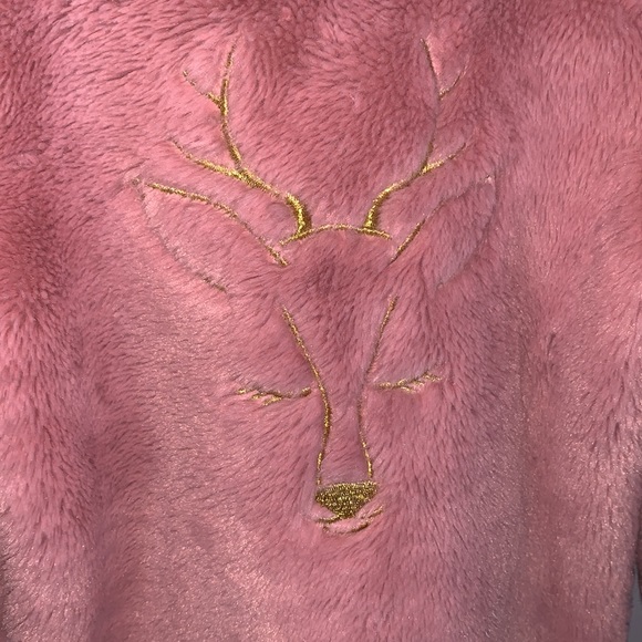 Reindeer Pink Toddler Girl Comfortable Sweater 3T - Picture 2 of 5